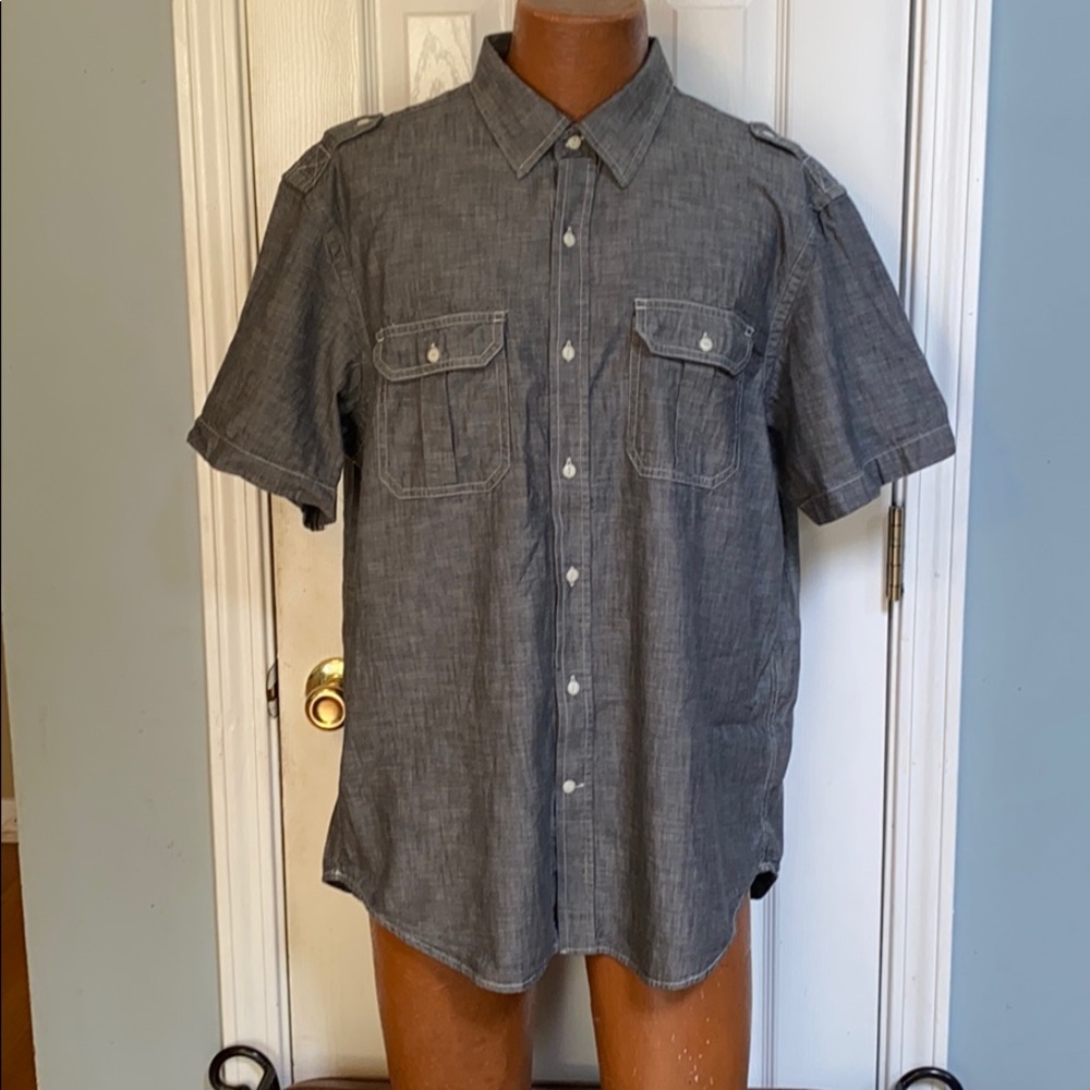 Men’s Charcoal Grey Button Down Shirt